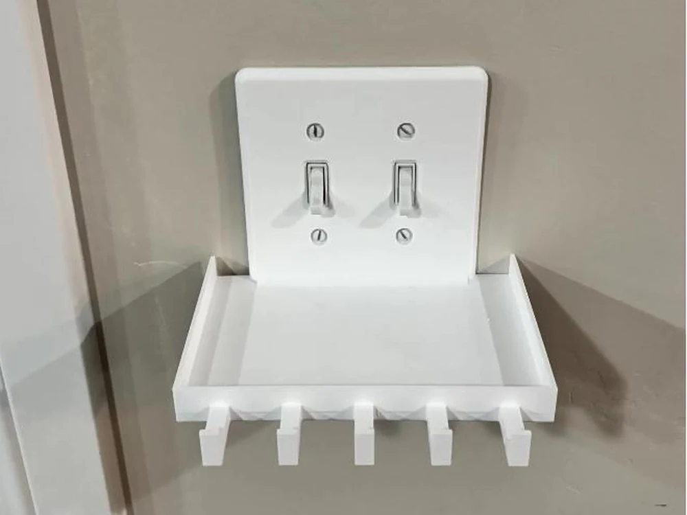 Double switch size, white