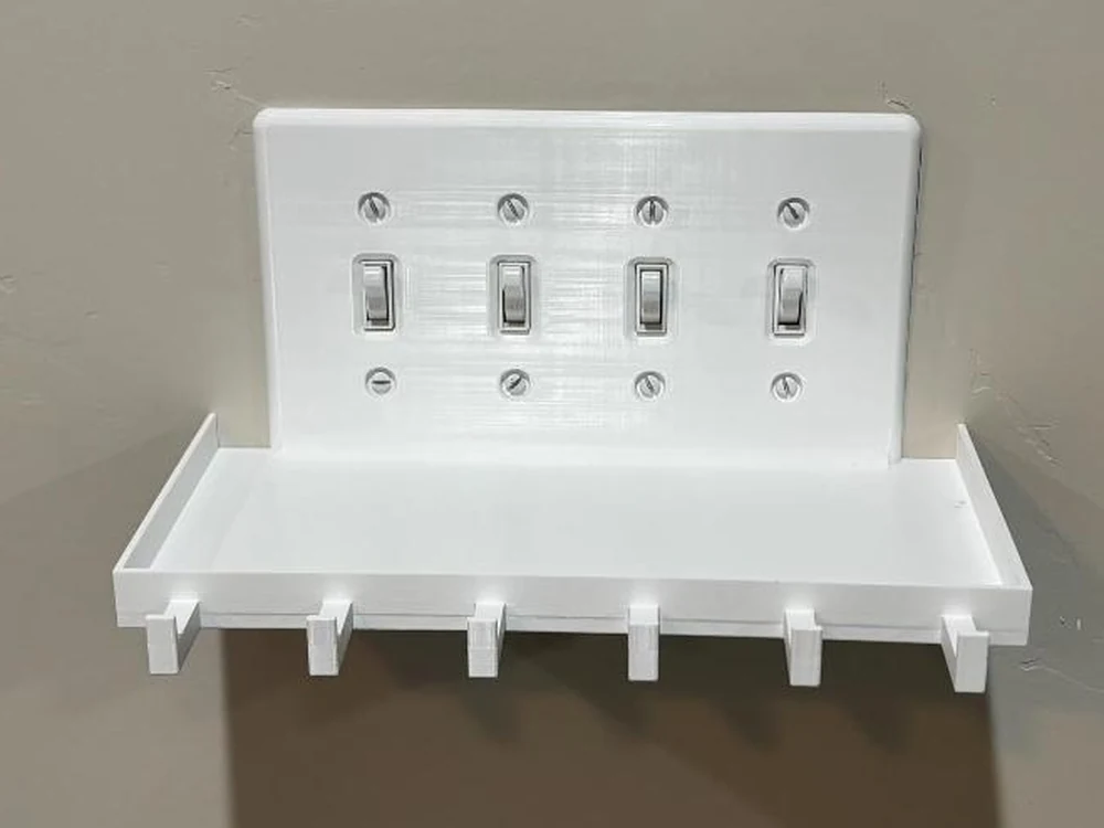 Four gang size, white